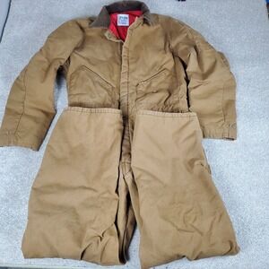 Wells Zero Zone Insulated Coveralls Men's SZ L Check Measurements SizeTagRemoved